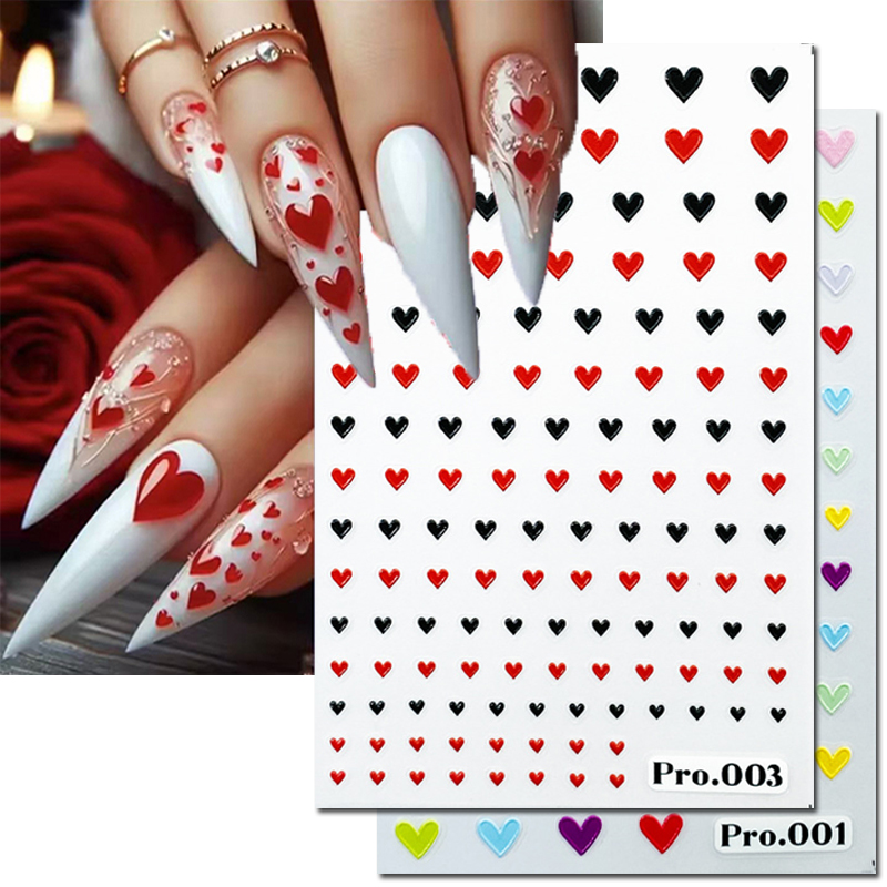 Nail Art Valentines Day - 5d timbul seni kuku stiker Hari