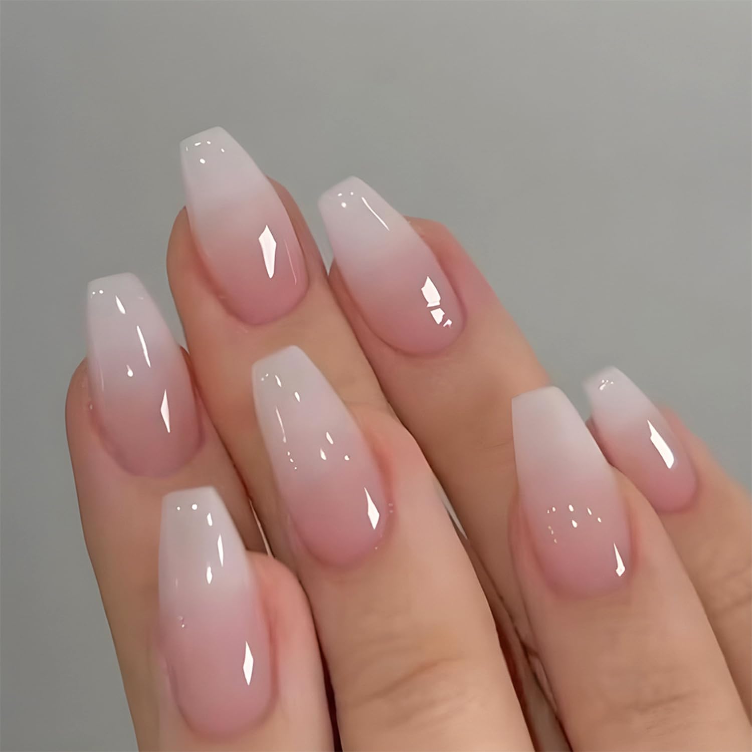 Satu Set 24 Stiker Kuku Pendek - Nail Art Pink ulasan dan harga