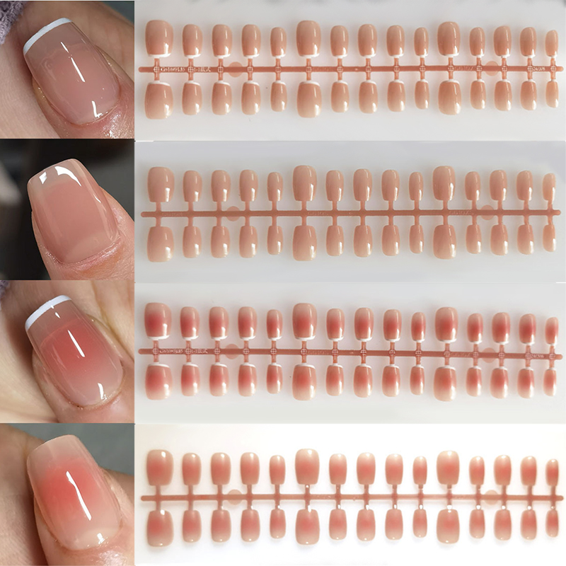 Kuku palsu gradien perona pipi - Nail Art Pink ulasan dan harga