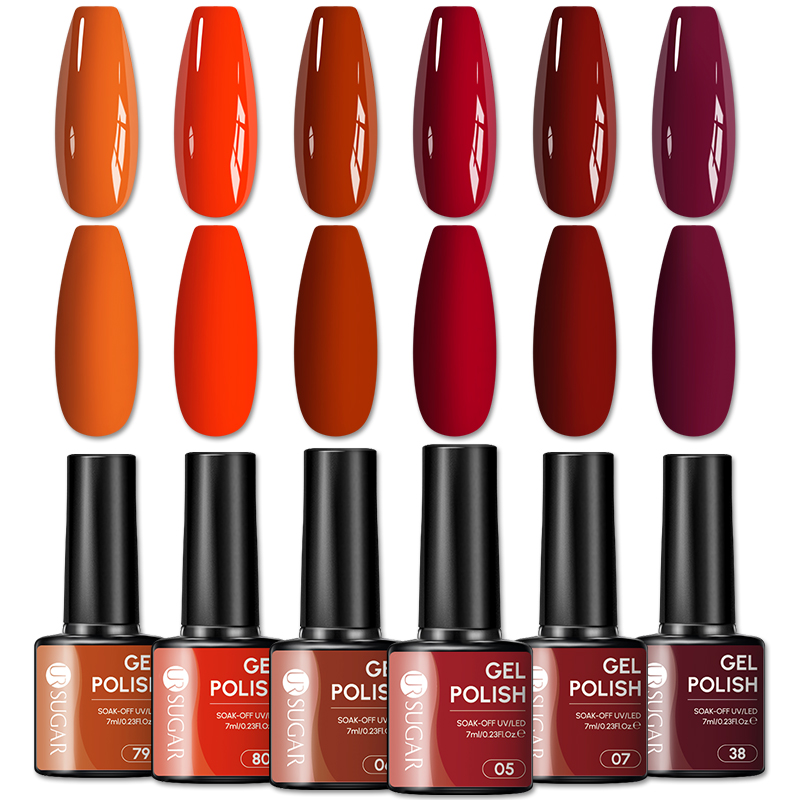UR SUGAR 1/6pcs Set Kutek Gel  - Nail Art Orange ulasan dan harga