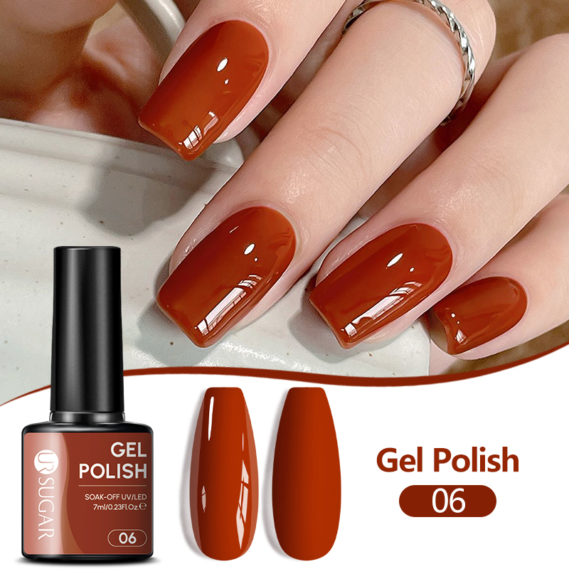 UR SUGAR 1/6pcs Set Kutek Gel  - Nail Art Orange ulasan dan harga