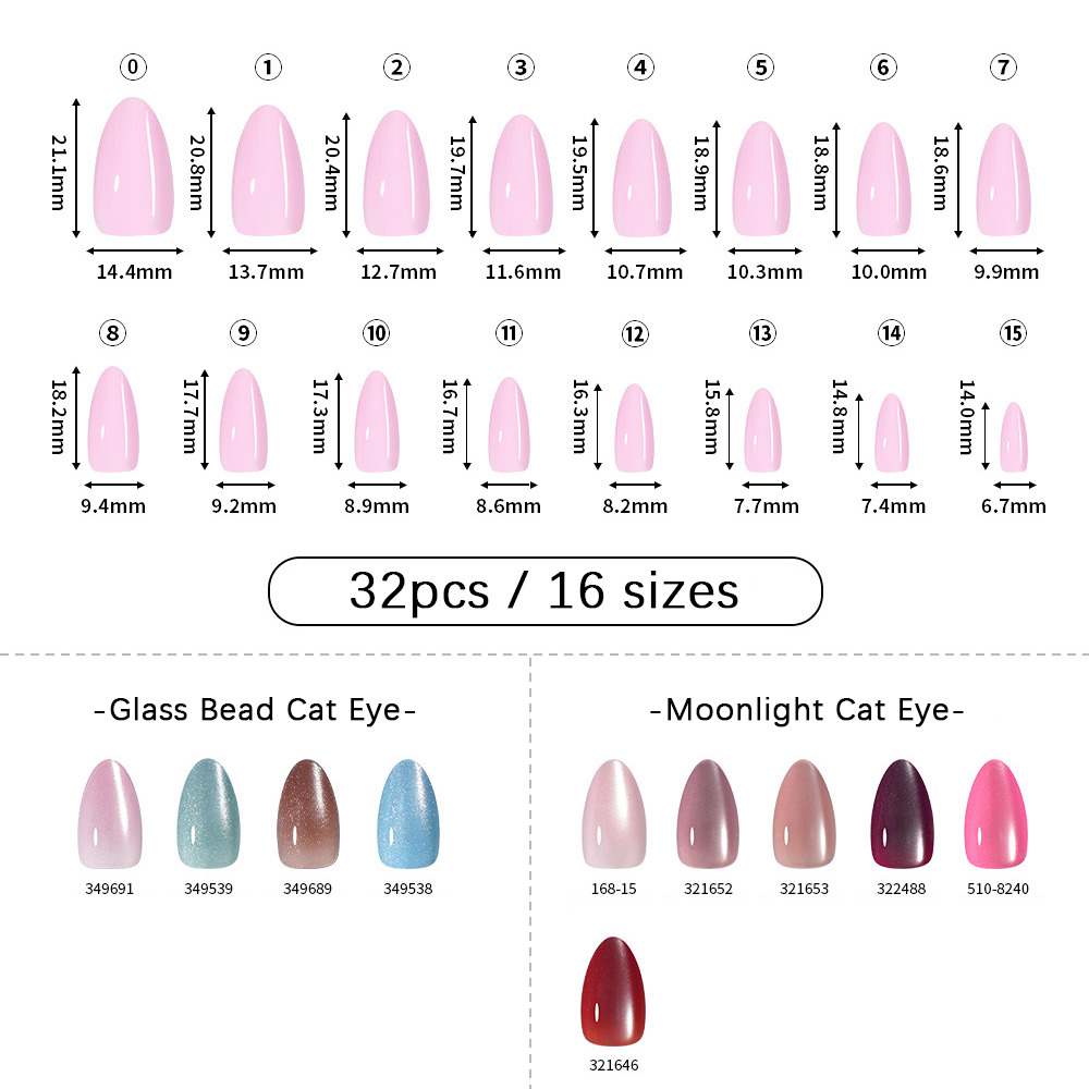 VITAGWX 32 Buah Kuku Palsu Uju - Nail Art Press On ulasan dan harga