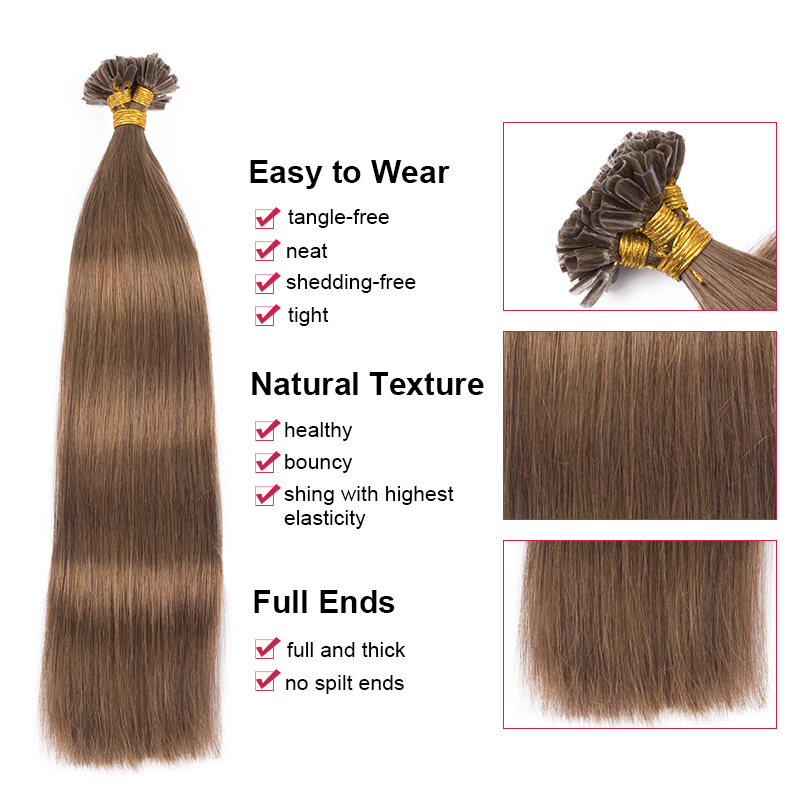 Ekstensi Rambut UTip Lurus, Ra - Nail Art Ombre ulasan dan harga
