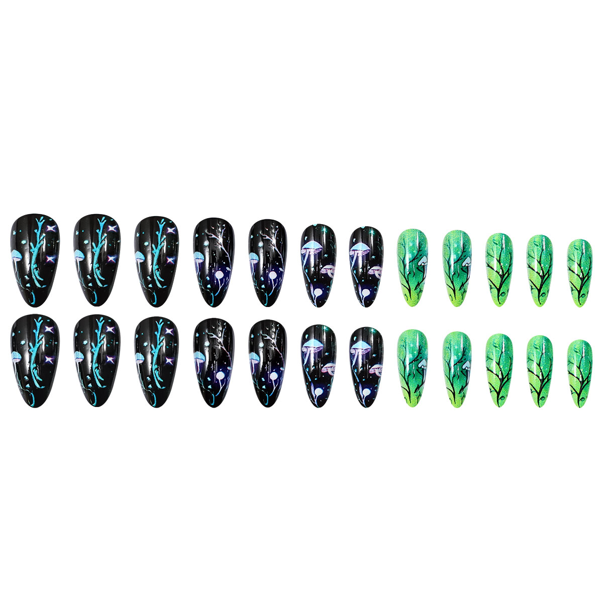 Kuku Palsu Almond Press on Nai - Nail Art Press On ulasan dan harga