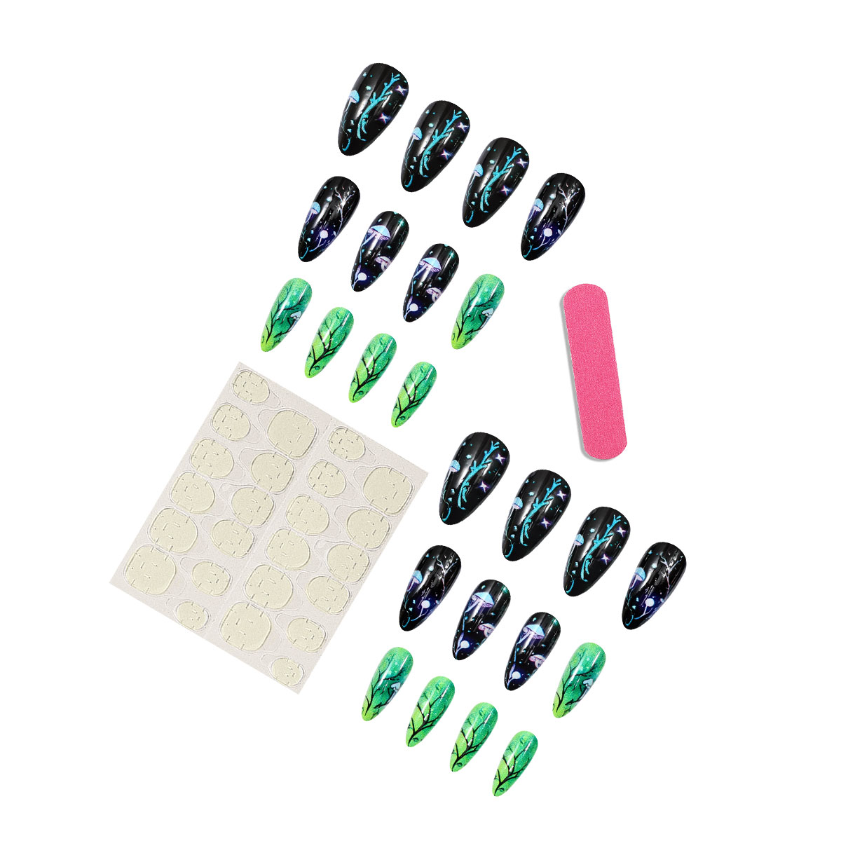 Kuku Palsu Almond Press on Nai - Nail Art Press On ulasan dan harga
