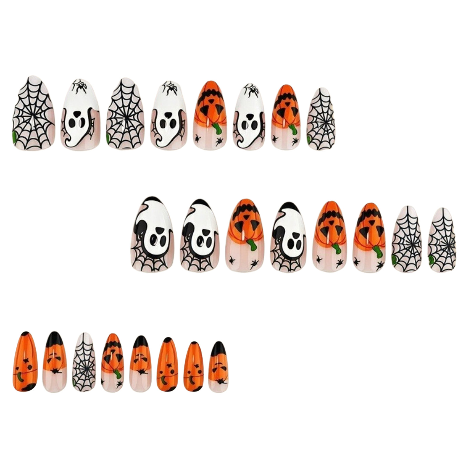 24pcs Kuku Palsu Halloween Mot - Nail Art Press On ulasan dan harga