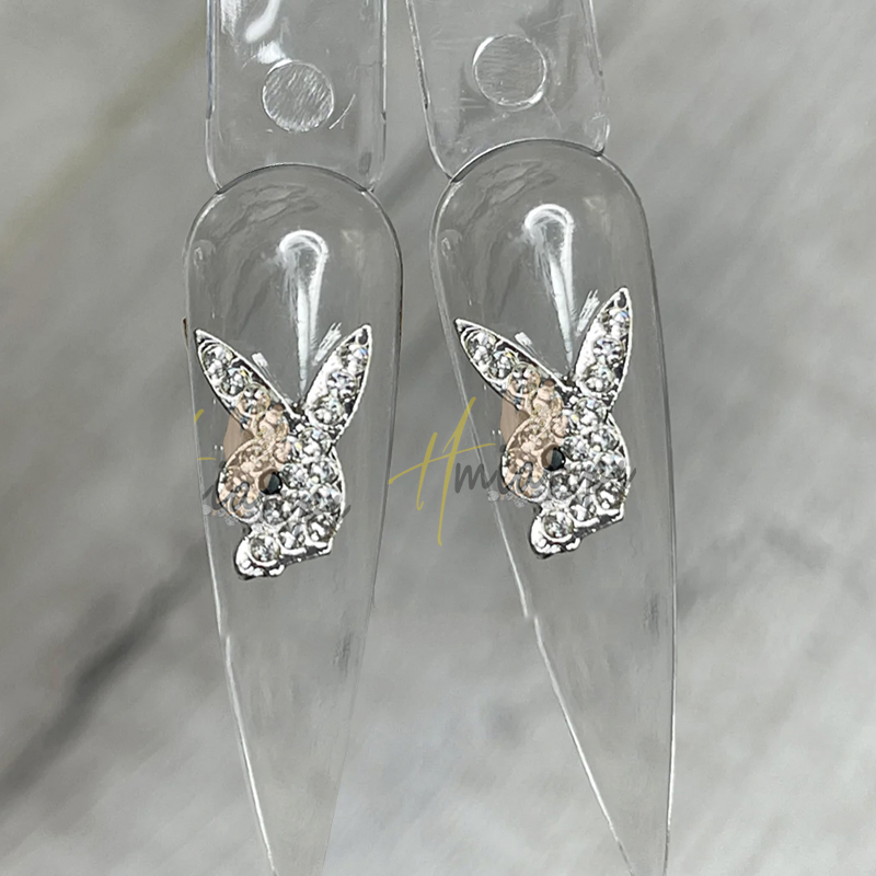 Hiasan Kuku Kepala Kelinci 3D  - Nail Art Valentines Day ulasan dan harga