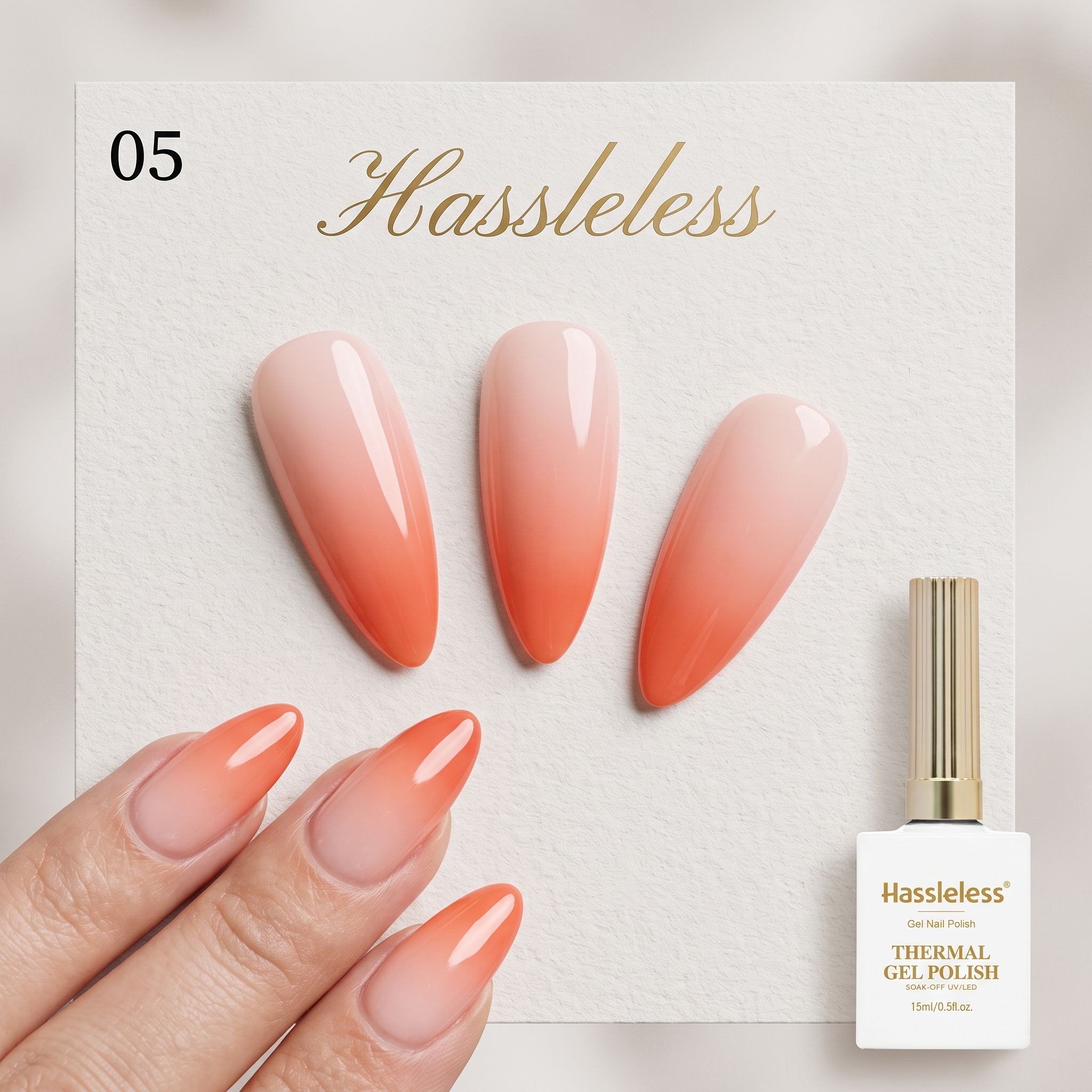 Cat Kuku Gel Berubah Warna Men - Nail Art Orange ulasan dan harga
